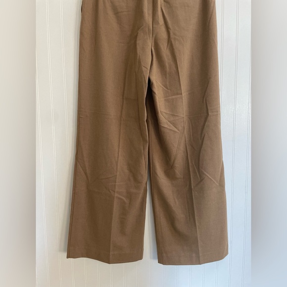 LOFT Peyton Wide Leg Trouser Pants in Heathered Brushed Flannel Size 8 NWT - Picture 10 of 13
